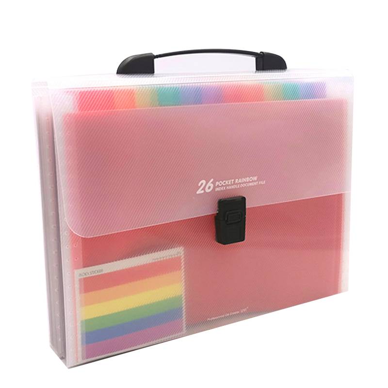 Factory Direct Price Business Custom Printing Large Capacity Handle Flat Archive A4 Clear File Folder Document Holder